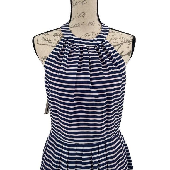 Muse Blue and Pink Halter Sundress - Picture 3 of 11